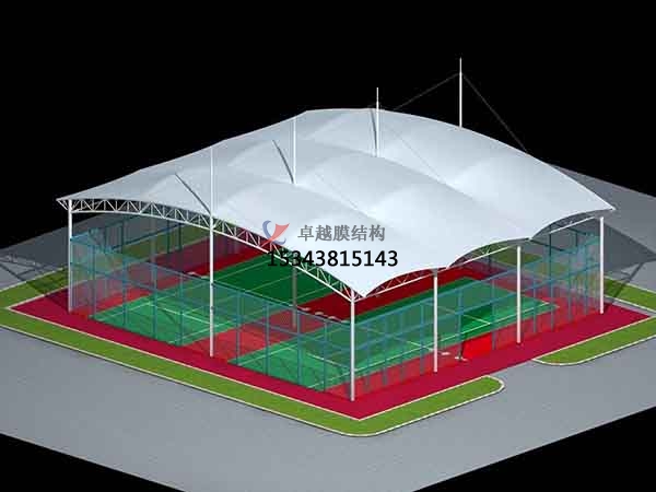 萊蕪籃球場膜結構罩棚【設計施工】