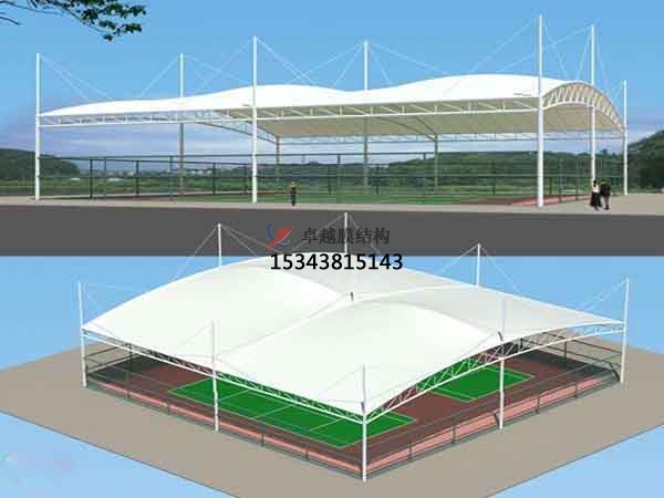 煙臺籃球場膜結構罩棚【設計施工】