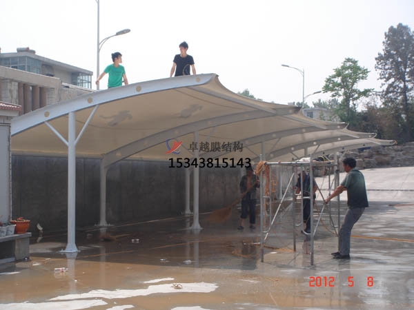 陽曲膜結構停車棚【生產銷售】遮陽棚雨棚